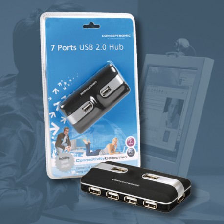 Hub USB2.0 7 Salidas Conceptronic con alimentacion (C7USB2)