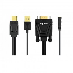Cable APPROX HDMI/USB a VGA + Audio (APPC22)