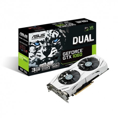 Tarjeta Gráfica ASUS PCIe Nvidia GTX1060 Dual 3Gb (DUAL-GTX1060-3G)