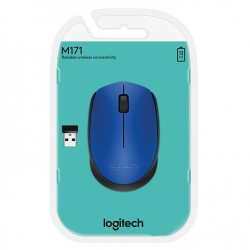 Ratón LOGITECH M171 Wireless Azul (910-004640)