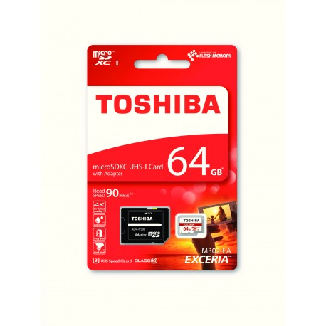 Memoria MicroSDHC Toshiba 64Gb C10 R90 Con Adapt. (THN-M302R0640EA)