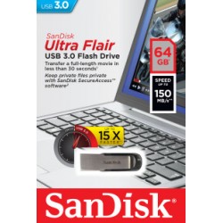 Pendrive SANDISK Ultra Flair USB3.0 64Gb (SDCZ73-064G)