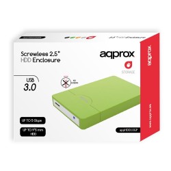 Caja HDD APPROX 2.5'' Sata USB3 Verde (APPHDD10GP)