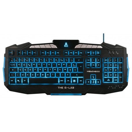 THE G-LAB TECLADO GAMING LED KEYZ 200 USB NEGRO (KEYZ200-N/SP)