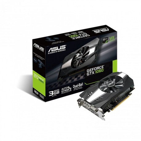 Tarjeta Gráfica ASUS Nvidia GTX1060 PCIe Dual 3Gb (PH-GTX1060-3G)