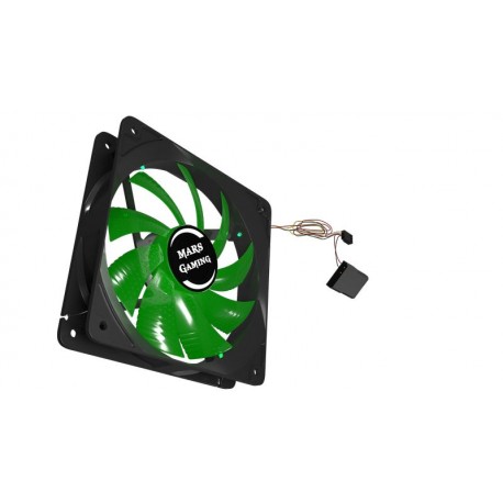 Ventilador Auxiliar de Carcasa TACENS Mars 12x12 Led Verde (MF12G)