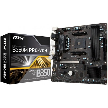 Placa Base AMD MSI B350M PRO-VDH 4xDDR4 VGA DVI HDMI
