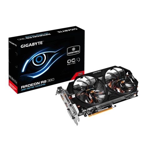 Tarjeta Gráfica GIGABYTE PCIe3 R9 380 2GB 2DVI HDMI (GV-R938WF2OC-2GD)