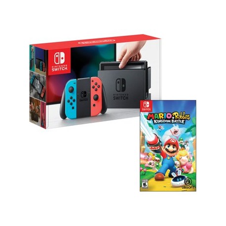 Consola Nintendo Switch AZUL NEON/ROJO NEON Mario Rabbids Kingdom