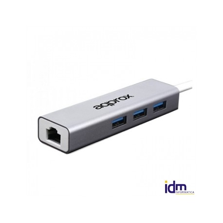 Adaptador Approx Red Gigabit + Hub 3.0 a USB3.0 (APPC07GHUB)