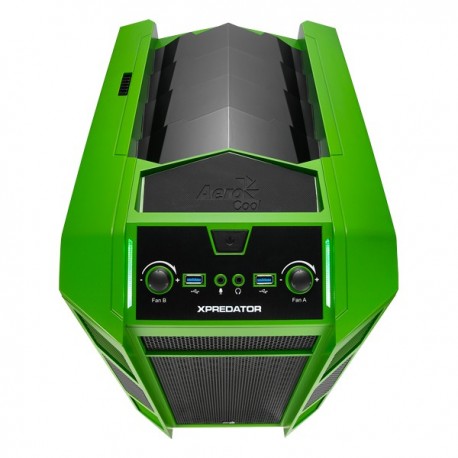 Carcasa Semitorre Gaming AEROCOOL XPREDATOR CUBE GB Verde/Negro