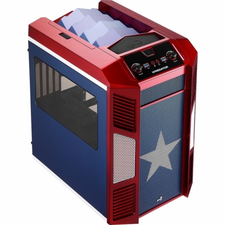 Carcasa Semitorre Gaming AEROCOOL XPREDATOR CUBE BR Rojo/Azul