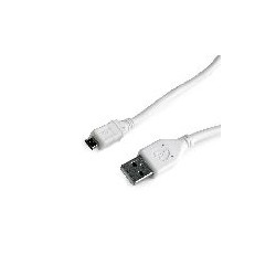 Cable USB 2.0 a Micro USB GEMBIRD A-M/B-MICRO 0.5M BLANCO