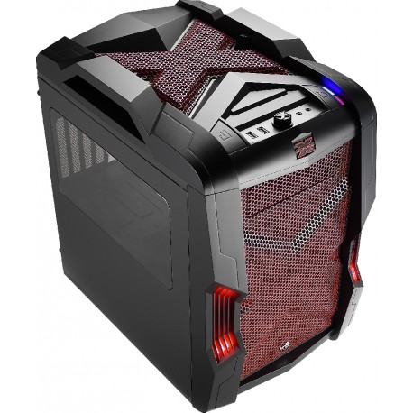 Carcasa Semitorre Gaming AEROCOOL STRIKE-XCUBERD 3.0 Negro/Rojo