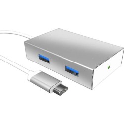 Hub C3D USB3.0 C a 4 USB A Datos y Carga (CSV-1541)