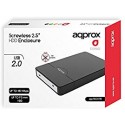 Carcasa Externa HDD APPROX 2.5'' Sata2 USB2 Negro (APPHDD09B)