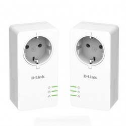 PowerLine D-Link Passthrough KIT 10/100/1000 Shuko (DHP-P601AV)