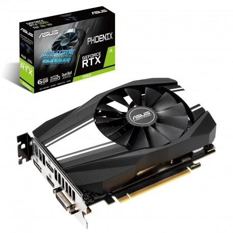 Tarjeta Gráfica Nvidia PCIe ASUS RTX2060 6Gb (PH-RTX2060-6G)