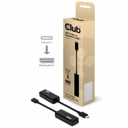 Adaptador Club 3D USB-C 3.1 a DP 1.2 4K60Hz (CAC-1507)
