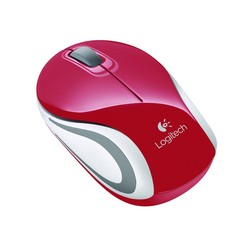 Ratón Logitech M187 Wireless Mini Mouse USB Rojo/Blanco (910-002732)