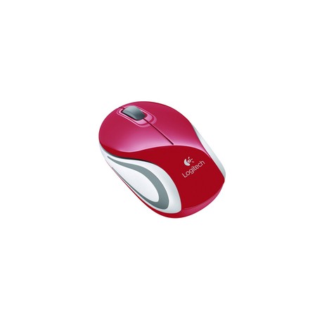 Ratón Logitech M187 Wireless Mini Mouse USB Rojo/Blanco (910-002732)