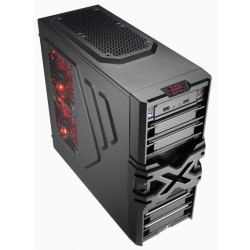 Carcasa Semitorre AeroCool Strike-X One Advance Gaming Red Light Negra USB3 (Sin Fuente)