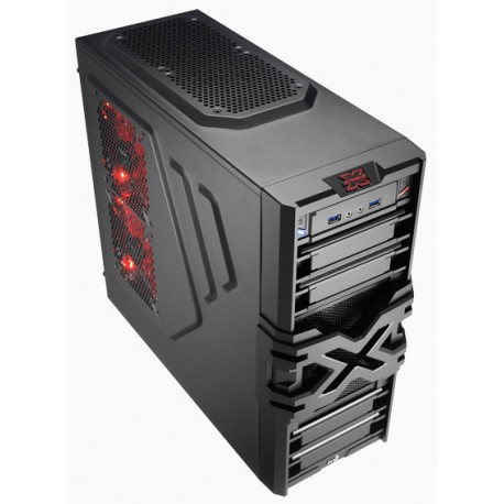 Carcasa Semitorre AeroCool Strike-X One Advance Gaming Red Light Negra USB3 (Sin Fuente)