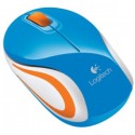 Ratón Logitech M187 Wireless Mini Mouse USB Azul/Blanco (910-002733)