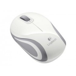 Ratón Logitech M187 Wireless Mini Mouse USB Blanco/Gris (910-002735)