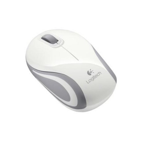 Ratón Logitech M187 Wireless Mini Mouse USB Blanco/Gris (910-002735)