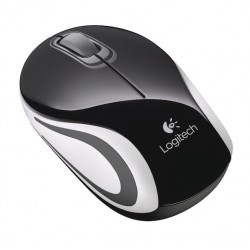 Ratón Logitech M187 Wireless Mini Mouse USB Negro/Blanco (910-002731)