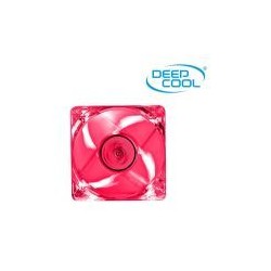 Ventilador Auxiliar Carcasa DeepCool 12x12 Transparente Led Roja