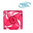 Ventilador Auxiliar Carcasa DeepCool 12x12 Transparente Led Roja
