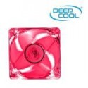 Ventilador Auxiliar Carcasa DeepCool 12x12 Transparente Led Roja